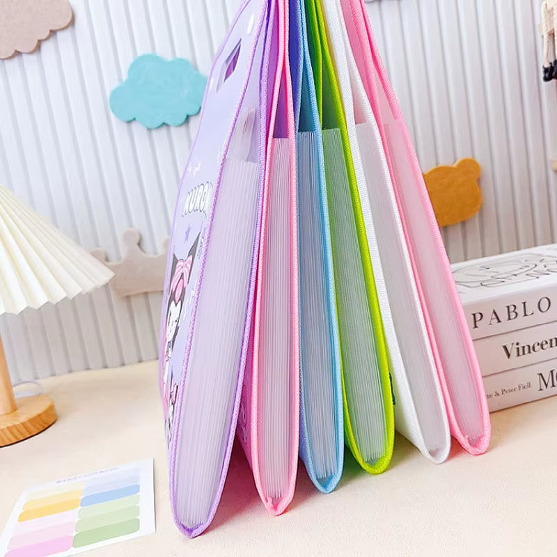 A4 Handheld Plastic Accordion File Folder