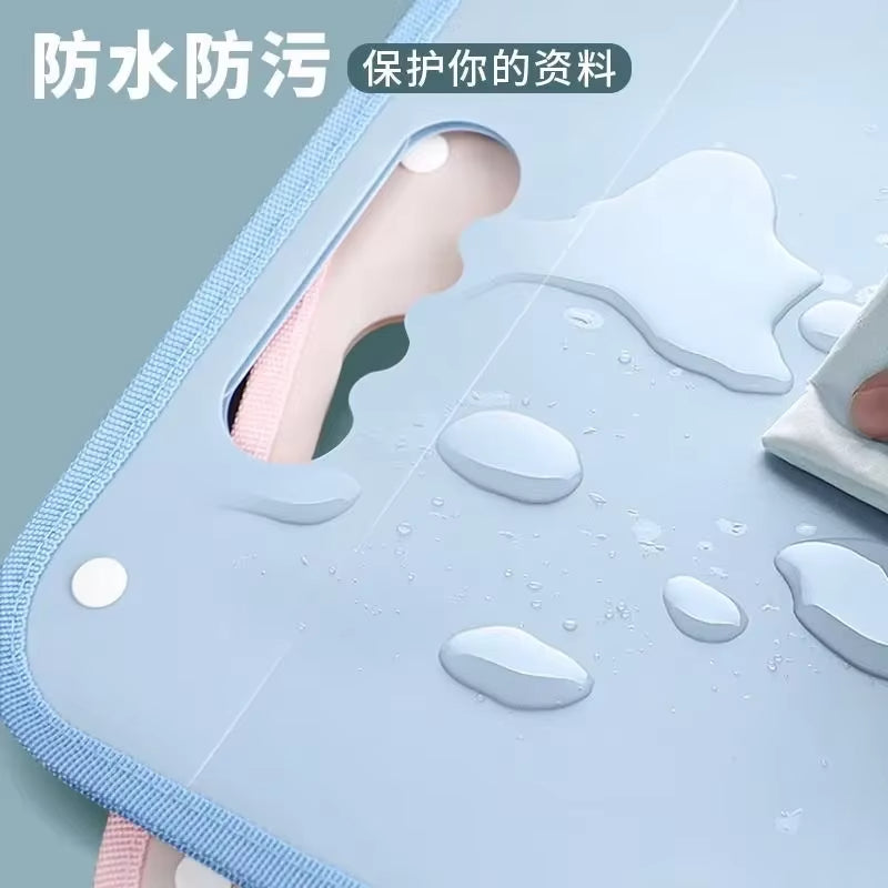 A4 Handheld Plastic Accordion File Folder