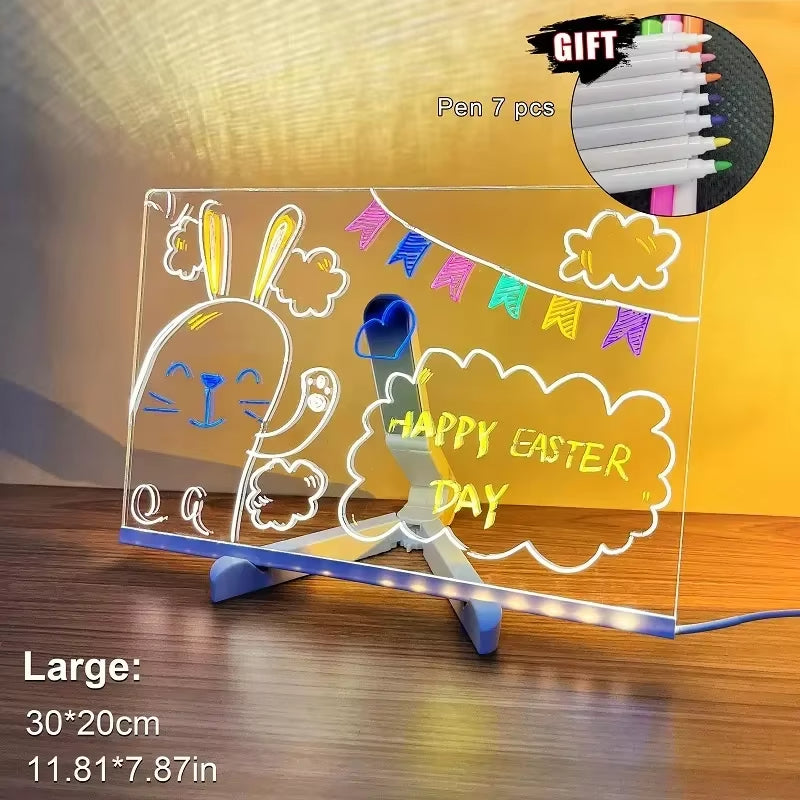 Acrylic Note Board with Color Light